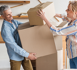a man and young lady giving storage unit tips 
