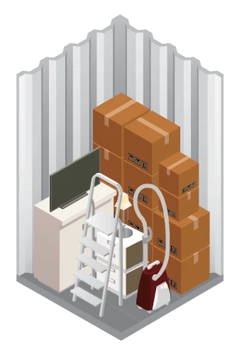 5 x 5 (25Sq. ft.) size of storage